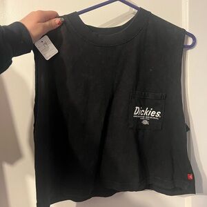 dickies brand tank top/cropped muscle tee